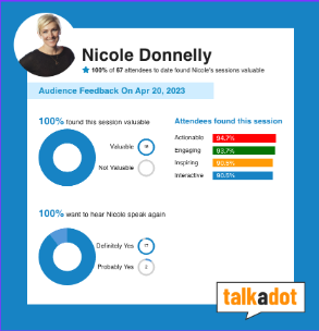 Nicole Donnelly, nicole donnelly speaker results, nicole donnelly ai speaker