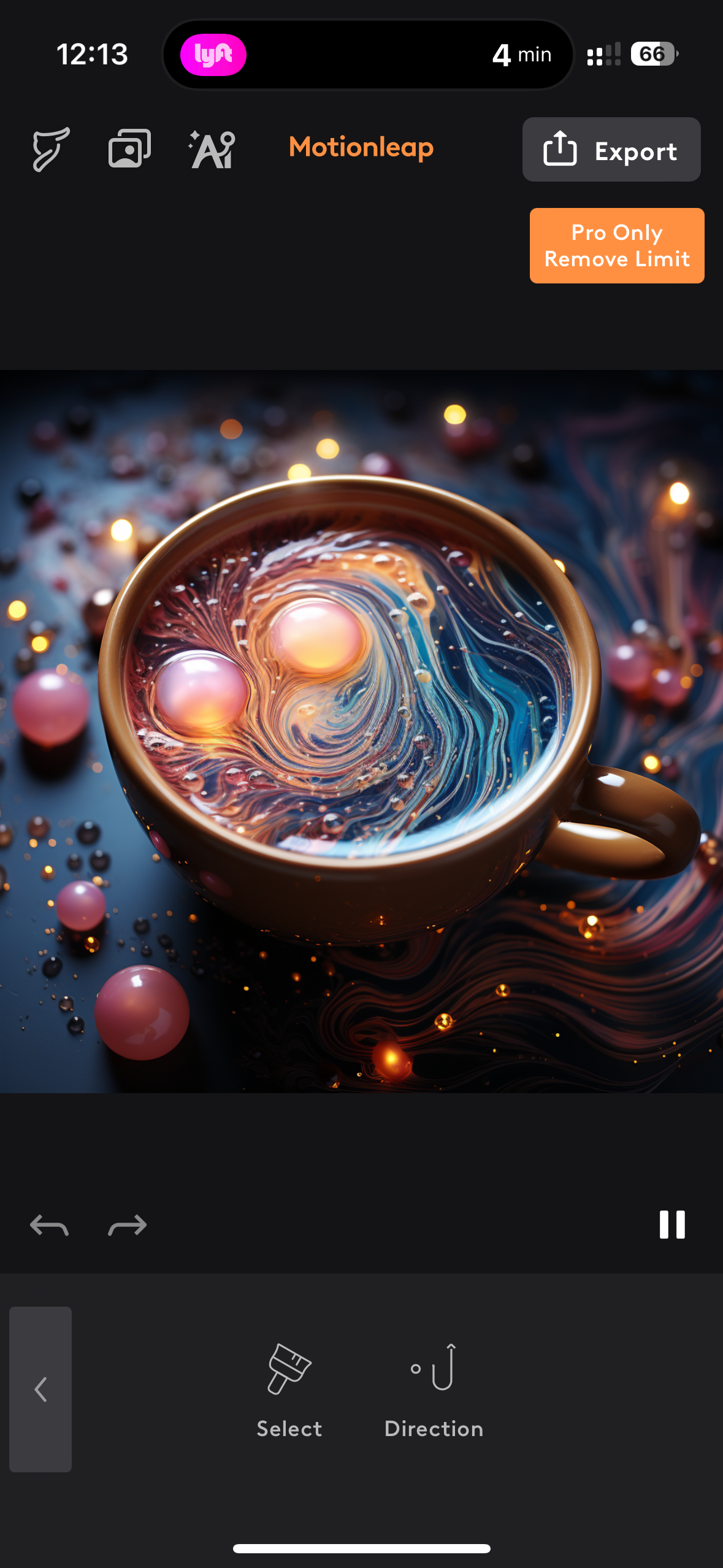 ai generated image of a coffee cup with a galaxy in it